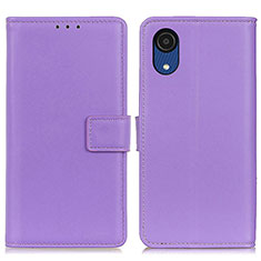 Handytasche Stand Schutzhülle Flip Leder Hülle A08D für Samsung Galaxy A03 Core Violett