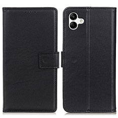 Handytasche Stand Schutzhülle Flip Leder Hülle A08D für Samsung Galaxy A04 4G Schwarz