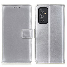 Handytasche Stand Schutzhülle Flip Leder Hülle A08D für Samsung Galaxy A15 5G Silber