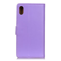 Handytasche Stand Schutzhülle Flip Leder Hülle A08D für Samsung Galaxy A21 SC-42A Violett