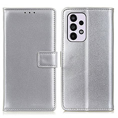 Handytasche Stand Schutzhülle Flip Leder Hülle A08D für Samsung Galaxy A33 5G Silber