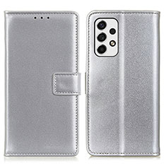 Handytasche Stand Schutzhülle Flip Leder Hülle A08D für Samsung Galaxy A53 5G Silber