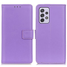 Handytasche Stand Schutzhülle Flip Leder Hülle A08D für Samsung Galaxy A73 5G Violett