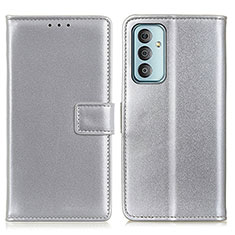 Handytasche Stand Schutzhülle Flip Leder Hülle A08D für Samsung Galaxy F23 5G Silber