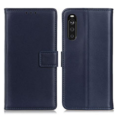 Handytasche Stand Schutzhülle Flip Leder Hülle A08D für Sony Xperia 10 III Lite Blau