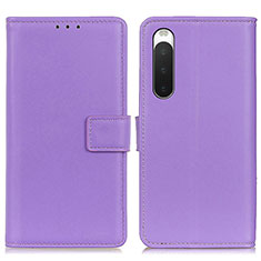 Handytasche Stand Schutzhülle Flip Leder Hülle A08D für Sony Xperia 10 IV Violett
