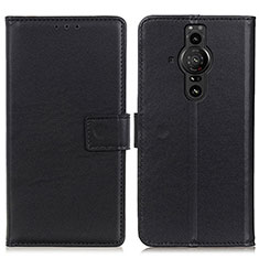 Handytasche Stand Schutzhülle Flip Leder Hülle A08D für Sony Xperia PRO-I Schwarz