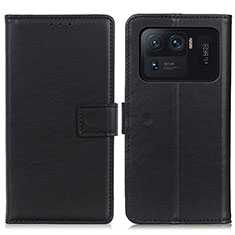 Handytasche Stand Schutzhülle Flip Leder Hülle A08D für Xiaomi Mi 11 Ultra 5G Schwarz