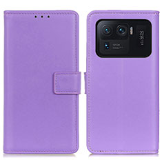 Handytasche Stand Schutzhülle Flip Leder Hülle A08D für Xiaomi Mi 11 Ultra 5G Violett