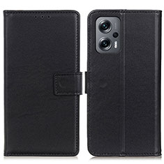 Handytasche Stand Schutzhülle Flip Leder Hülle A08D für Xiaomi Poco F5 5G Schwarz