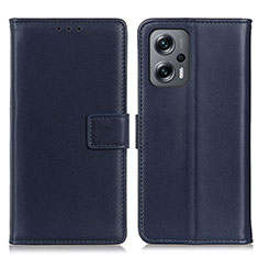 Handytasche Stand Schutzhülle Flip Leder Hülle A08D für Xiaomi Redmi Note 12 Turbo 5G Blau