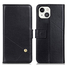 Handytasche Stand Schutzhülle Flip Leder Hülle A09 für Apple iPhone 13 Mini Schwarz