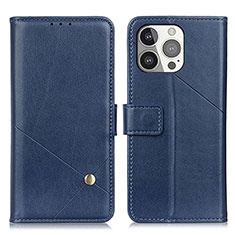 Handytasche Stand Schutzhülle Flip Leder Hülle A09 für Apple iPhone 14 Pro Blau