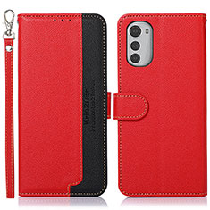 Handytasche Stand Schutzhülle Flip Leder Hülle A09D für Motorola Moto E32s Rot