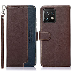 Handytasche Stand Schutzhülle Flip Leder Hülle A09D für Motorola Moto Edge Plus (2023) 5G Braun