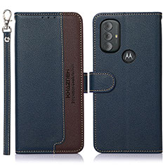 Handytasche Stand Schutzhülle Flip Leder Hülle A09D für Motorola Moto G Play (2023) Blau