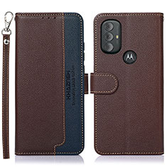 Handytasche Stand Schutzhülle Flip Leder Hülle A09D für Motorola Moto G Play (2023) Braun