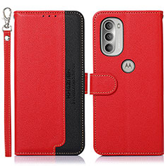 Handytasche Stand Schutzhülle Flip Leder Hülle A09D für Motorola Moto G51 5G Rot