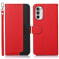 Handytasche Stand Schutzhülle Flip Leder Hülle A09D für Motorola MOTO G52 Rot