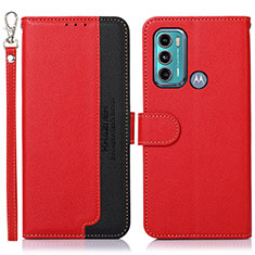 Handytasche Stand Schutzhülle Flip Leder Hülle A09D für Motorola Moto G60 Rot