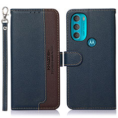 Handytasche Stand Schutzhülle Flip Leder Hülle A09D für Motorola Moto G71 5G Blau