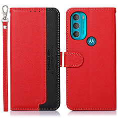 Handytasche Stand Schutzhülle Flip Leder Hülle A09D für Motorola Moto G71 5G Rot