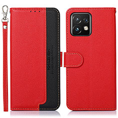 Handytasche Stand Schutzhülle Flip Leder Hülle A09D für Motorola Moto X40 5G Rot