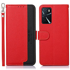 Handytasche Stand Schutzhülle Flip Leder Hülle A09D für Oppo A16s Rot