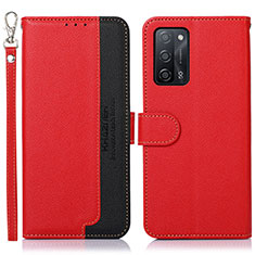 Handytasche Stand Schutzhülle Flip Leder Hülle A09D für Oppo A53s 5G Rot