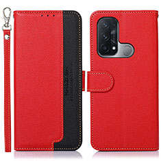 Handytasche Stand Schutzhülle Flip Leder Hülle A09D für Oppo Reno5 A Rot