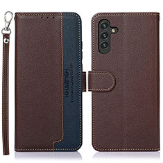 Handytasche Stand Schutzhülle Flip Leder Hülle A09D für Samsung Galaxy A04s Braun