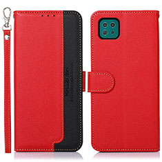 Handytasche Stand Schutzhülle Flip Leder Hülle A09D für Samsung Galaxy A22 5G Rot