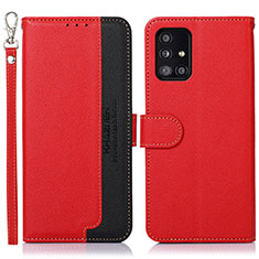 Handytasche Stand Schutzhülle Flip Leder Hülle A09D für Samsung Galaxy A51 4G Rot