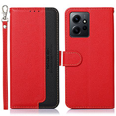 Handytasche Stand Schutzhülle Flip Leder Hülle A09D für Xiaomi Redmi Note 12 4G Rot