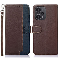 Handytasche Stand Schutzhülle Flip Leder Hülle A09D für Xiaomi Redmi Note 12 Turbo 5G Braun