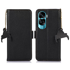 Handytasche Stand Schutzhülle Flip Leder Hülle A10D für Huawei Honor 90 Lite 5G Schwarz