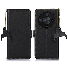 Handytasche Stand Schutzhülle Flip Leder Hülle A10D für Huawei Honor Magic6 Lite 5G Schwarz