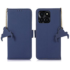 Handytasche Stand Schutzhülle Flip Leder Hülle A10D für Huawei Honor X6a Blau