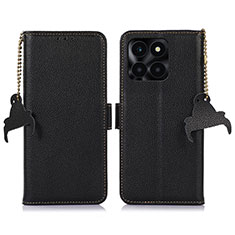 Handytasche Stand Schutzhülle Flip Leder Hülle A10D für Huawei Honor X6a Schwarz