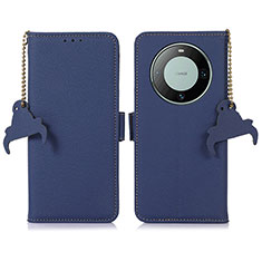 Handytasche Stand Schutzhülle Flip Leder Hülle A10D für Huawei Mate 60 Blau