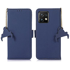 Handytasche Stand Schutzhülle Flip Leder Hülle A10D für Motorola Moto Edge 40 Pro 5G Blau