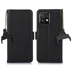 Handytasche Stand Schutzhülle Flip Leder Hülle A10D für Motorola Moto Edge 40 Pro 5G Schwarz