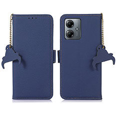 Handytasche Stand Schutzhülle Flip Leder Hülle A10D für Motorola Moto G14 Blau