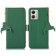 Handytasche Stand Schutzhülle Flip Leder Hülle A10D für Motorola Moto G53 5G Grün