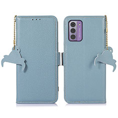 Handytasche Stand Schutzhülle Flip Leder Hülle A10D für Nokia G310 5G Hellblau