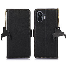 Handytasche Stand Schutzhülle Flip Leder Hülle A10D für Nothing Phone 2 Schwarz