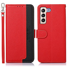 Handytasche Stand Schutzhülle Flip Leder Hülle A10D für Samsung Galaxy S22 5G Rot