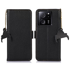 Handytasche Stand Schutzhülle Flip Leder Hülle A10D für Xiaomi Mi 13T Pro 5G Schwarz