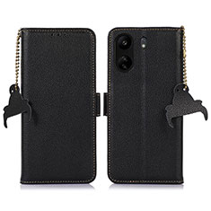 Handytasche Stand Schutzhülle Flip Leder Hülle A10D für Xiaomi Poco C65 Schwarz