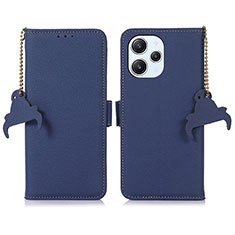 Handytasche Stand Schutzhülle Flip Leder Hülle A10D für Xiaomi Redmi 12 4G Blau